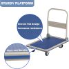 Heavy Duty Hand Truck Folding Platform Cart Moving Push Flatbed Dolly Cart