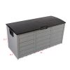 75gal 260L Outdoor Garden Plastic Storage Deck Box Chest Tools Cushions Toys Lockable Seat