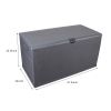 120gal 460L Outdoor Garden Plastic Storage Deck Box Chest Tools Cushions Toys Lockable Seat Waterproof