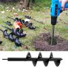 9 Size Garden Auger Drill Bit Tool Ground Drill Earth Drill Spiral Hole Digger Flower Planter Seed Planting Gardening Fence Yard