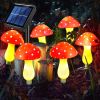 1pc, Outdoor Garden Solar Mushroom Light, Outdoor Landscape Atmosphere Decorative Light, Garden Decro, Garden Supplies, Outdoor Decor