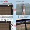 Artpuch Privacy Fence Screen Brown Customized Outdoor Mesh Panels for Backyard, Balcony,Patio,Construction Site with Zip Ties