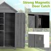 Outdoor Storage Cabinet, Garden Wood Tool Shed, Outside Wooden Shed Closet with Shelves and Latch for Yard 39.56"x 22.04"x 68.89"