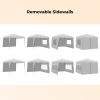 Outdoor 10x 10Ft Pop Up Gazebo Canopy Tent Removable Sidewall with Zipper,2pcs Sidewall with Windows,with 4pcs Weight sand bag,with Carry Bag