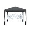 Outdoor 10x 10Ft Pop Up Gazebo Canopy Tent Removable Sidewall with Zipper,2pcs Sidewall with Windows,with 4pcs Weight sand bag,with Carry Bag