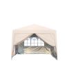 Outdoor 10x 10Ft Pop Up Gazebo Canopy Tent Removable Sidewall with Zipper,2pcs Sidewall with Windows,with 4pcs Weight sand bag,with Carry Bag