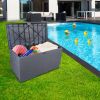 120gal 460L Outdoor Garden Plastic Storage Deck Box Chest Tools Cushions Toys Lockable Seat Waterproof