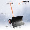 Outdoor T-Handle Snow Shovel with Wheels