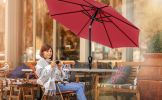 10' Patio Umbrella Outdoor Table Market Yard Umbrella with Push Button Tilt/Crank