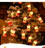 Christmas Santa Head Lights 9.8Ft 20 LED Lights Xmas Tree String Lights