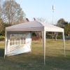 Outdoor 10x 10Ft Pop Up Gazebo Canopy Tent Removable Sidewall with Zipper,2pcs Sidewall with Windows,with 4pcs Weight sand bag,with Carry Bag