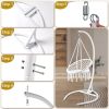 Outdoor Hanging Swing Chair with Stand, Boho Swinging Hammock Chairs with Stand for Bedroom, Patio, Porch, Outdoor and Indoor