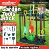 Portable Rolling Utility Storage Rack with Wheels for Garden Tools