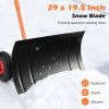 Outdoor T-Handle Snow Shovel with Wheels